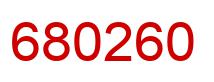 Number 680260 red image