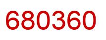 Number 680360 red image