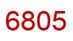 Number 6805 red image