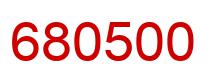 Number 680500 red image
