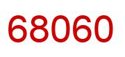 Number 68060 red image