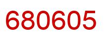 Number 680605 red image