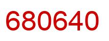 Number 680640 red image