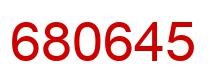 Number 680645 red image