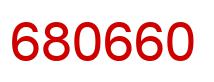 Number 680660 red image