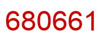 Number 680661 red image
