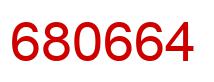 Number 680664 red image