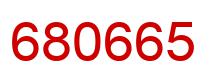 Number 680665 red image