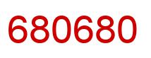 Number 680680 red image