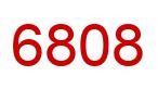 Number 6808 red image