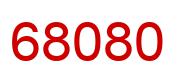 Number 68080 red image