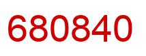 Number 680840 red image