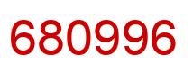 Number 680996 red image