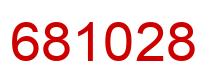 Número 681028 imagen rojo
