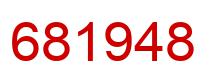 Number 681948 red image