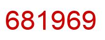 Number 681969 red image