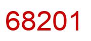 Number 68201 red image