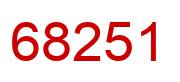 Number 68251 red image