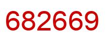 Number 682669 red image