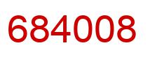 Number 684008 red image