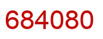 Number 684080 red image