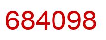 Number 684098 red image