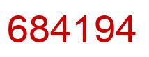 Number 684194 red image