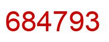 Number 684793 red image
