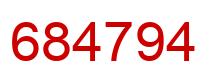 Number 684794 red image