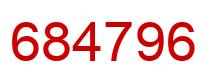 Number 684796 red image
