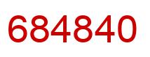 Number 684840 red image