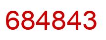 Number 684843 red image