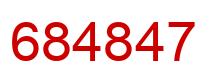 Number 684847 red image