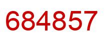 Number 684857 red image