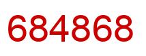 Number 684868 red image