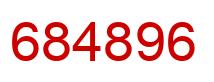 Number 684896 red image