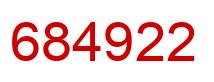 Number 684922 red image