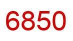 Number 6850 red image