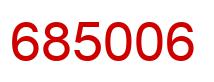 Number 685006 red image