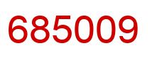 Number 685009 red image