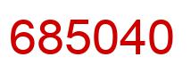 Number 685040 red image