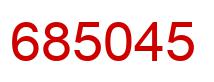 Number 685045 red image