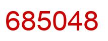 Number 685048 red image