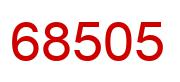 Number 68505 red image