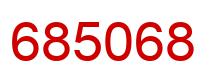 Number 685068 red image