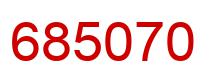 Number 685070 red image