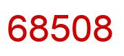 Number 68508 red image