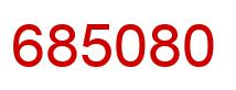 Number 685080 red image