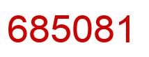 Number 685081 red image