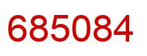 Number 685084 red image